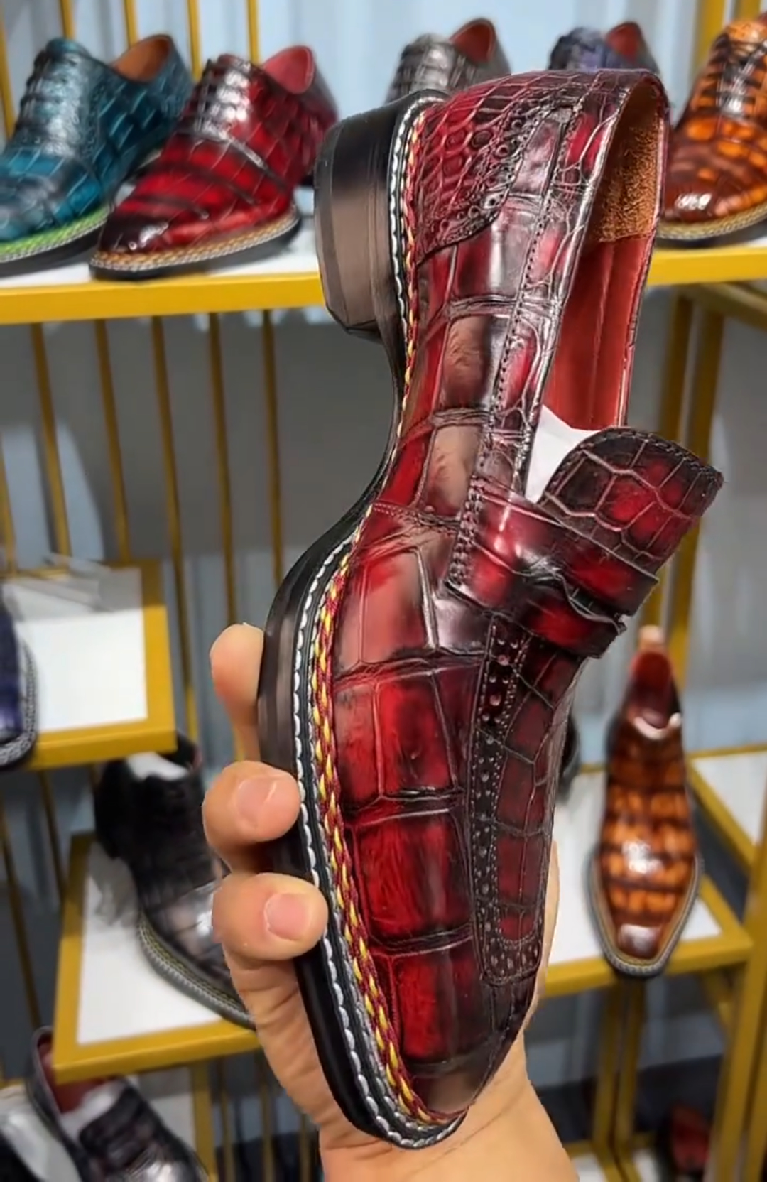 Luxury Crocodile-Embossed Leather Loafers