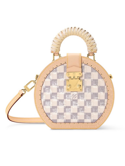 Printed round crossbody bag