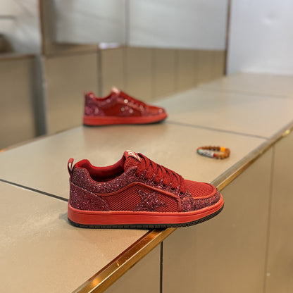 Color-blocked trendy casual shoes